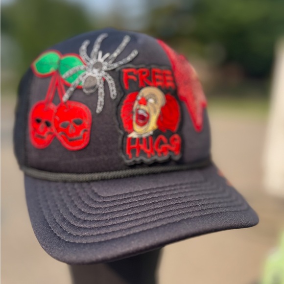 “Halloween Time” Custom Made Trucker Hat! NEW - Picture 2 of 2